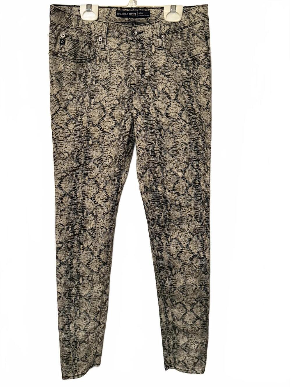 Big Star 1974 Alex mid-rise skinny Snake print jeggings size 30